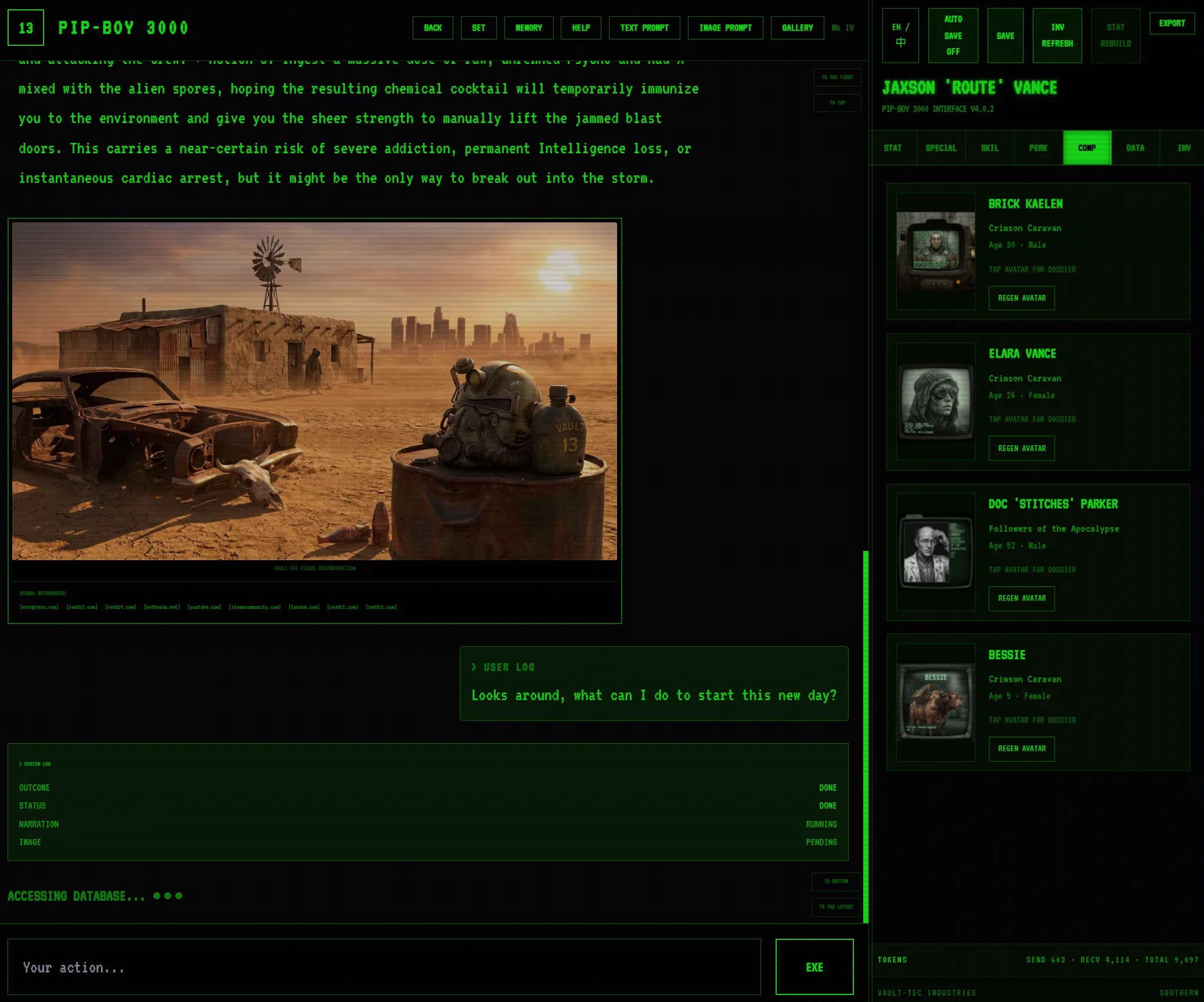 Open-world simulation engine — gameplay demo